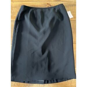 NWT Womens Dressbarn Black Straight Knee Length Pencil Skirt Lined Size 10